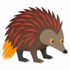 vector illustration of a hedgehog