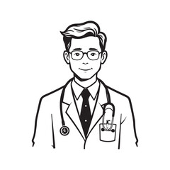 Fototapeta premium Doctor and medical symbol activity silhouette vector