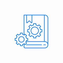 tech manual book icon sign vector