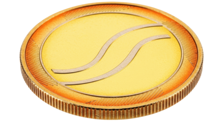 Isolated Cryptocurrency Coin