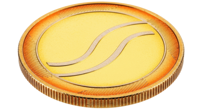 Isolated Cryptocurrency Coin