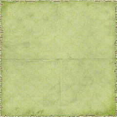 Abstract old green frame fabric paper, grunge wall texture background, vintage style wallpaper illustration vector design.
