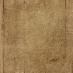 Old brown parchment background with distressed stains, worn edges, and subtle antique text—perfect for scrapbooking, historical themes, invitations, journals, overlays, and vintage design projects.