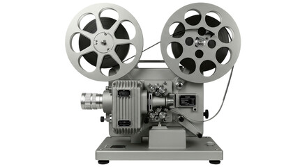 Isolated vintage film movie projector