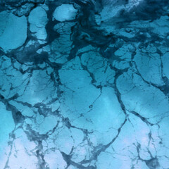 Abstract blue water texture with cracked ice-like patterns, organic marbled shapes, and deep aquatic tones. Ideal for backgrounds, nature themes, digital art, and creative design projects.