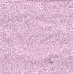 Wrinkled pink paper texture with subtle grid pattern, creases, light stains, and vintage distressed details. Ideal for scrapbooking, stationery, digital art, backgrounds, and creative projects.