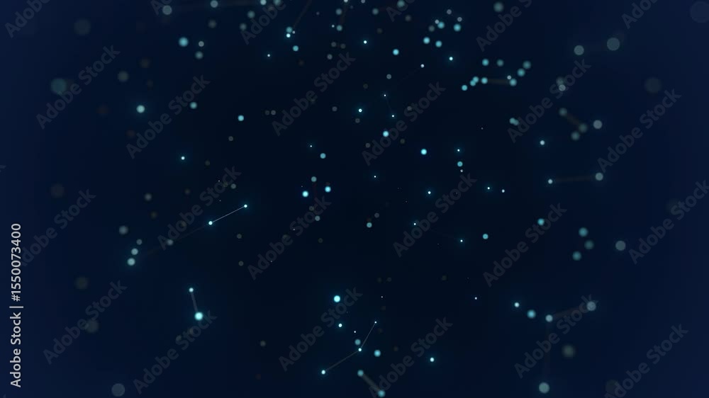 Poster dynamic abstract technology network background. connecting dots and lines form a digital plexus, ide