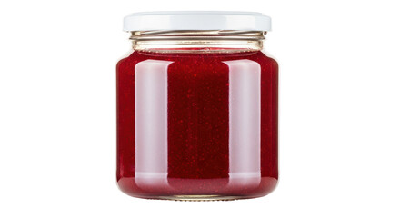 Isolated Jar of Strawberry Jam