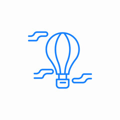 hot air balloon icon sign vector