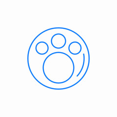 pet paw icon sign vector