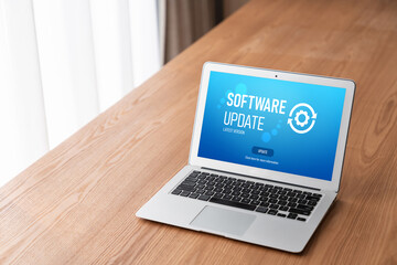 Software update on computer for modish version of device software upgrade