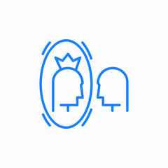 self esteem icon sign vector