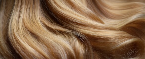 Naklejka premium The Luxurious Texture of Silky Blonde Hair in Gentle Waves