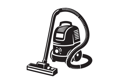 recommend clip art: Vacuum Cleaner Silhouette black vector Illustration