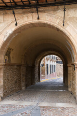 Passageway in Arco de La Villa in Chinchilla de Montearagon town