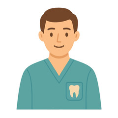 dentist profession vector icon on white background
Vector man profession on white background