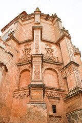 Architectural details of Santa Maria Del Salvador church in The old town of Chinchilla de Montearagon
