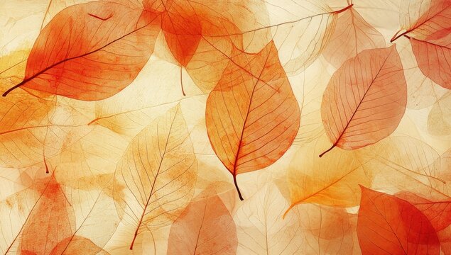 Autumn leaves, translucent