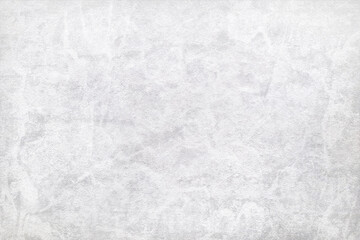 Texture of white polished concrete background. Light plaster wallpaper with rough cement texture. Empty grunge wall concept or floor backdrop. Abstract surface mockup. Top view, close up, copy space