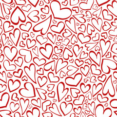 Seamless Pattern. Heart Background, Wallpaper. Valentine's Day. Valentines. Love