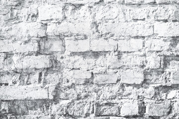 Obraz premium Texture of gray concrete or old broken brick background. Light wallpaper with rough cement texture. Empty grunge wall concept or floor backdrop. Abstract surface mockup. Top view, close up, copy space