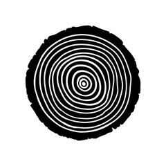 Fototapeta premium Wood slice icon vector. Wood Rings illustration sign. Tree symbol. Sawmill logo.