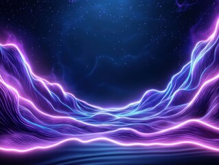 Obraz premium Abstract Neon Landscape