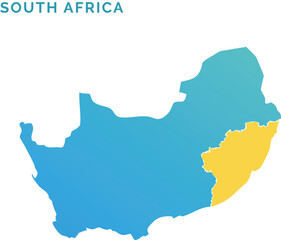 Obraz premium Detailed vector map of South Africa clean lines map design art 