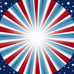 Colorful Independence Day poster design featuring stars and stripes pattern Generative AI