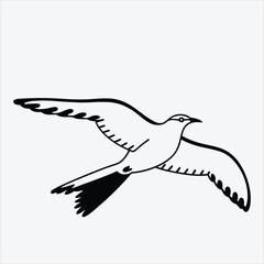 Obraz premium Cuckoo line art White background illustration Generative Ai