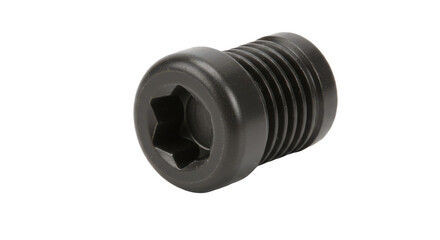 Black socket head cap screw in close-up view  