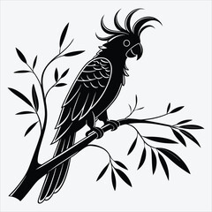 Canary line art White background illustration Generative Ai