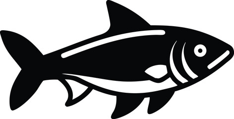 Detailed illustration of a mahseer fish a large freshwater game fish known for its beauty