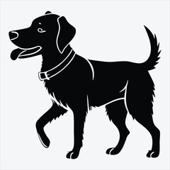 Avocet Dog line art White background illustration Generative Ai