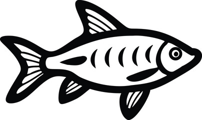 Vibrant rainbow fish illustration with intricate scales and colorful fins