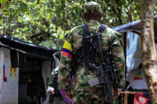 FARC Guerrilla with Rifle in Colombian Jungle
