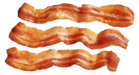 Delightful close-up of crispy bacon strips showcasing rich color and texture perfect for any culinary advertisement