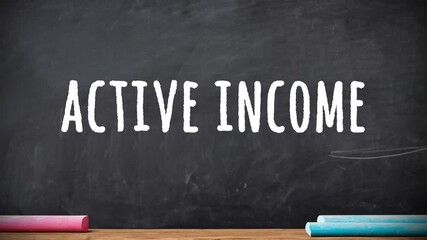 Active Income Title Handwritten Style Animation