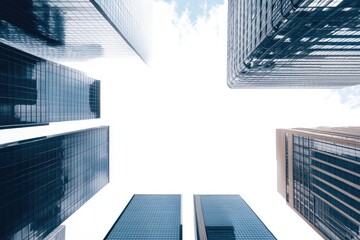 Fototapeta premium Skyscrapers viewed from below