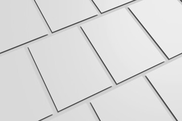 Blank A4 flyer brochure for mockup - 3D Rendering
