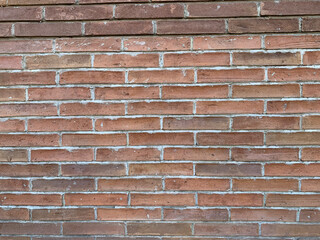 Wall brick, textured red brick wall with visible mortar lines, perfect as background, texture, or for urban-themed visuals