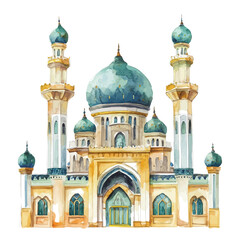 Setar, watercolor illustration vector, isolated on a white background.