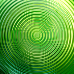 Green circular ripple abstract illustration with hypnotic swirl pattern for background or design concept