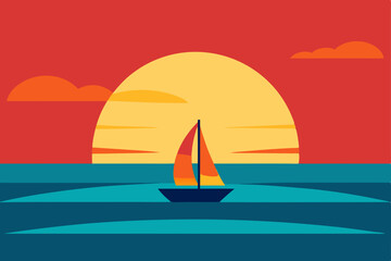 Fototapeta premium sailboat on the sea