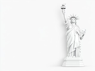 Statue of Liberty white, solid