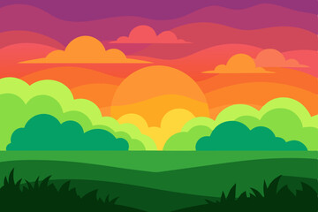 Obraz premium landscape with mountains and hills