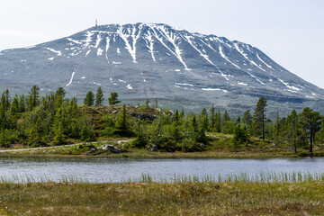 Gaustadtoppen Reflected in Calm Lake, Telemark