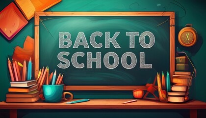 a chalkboard with the words back to school written on it