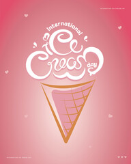 National Ice Cream Day pink for Shutter