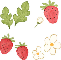 watercolor strawberry seamless pattern background for your wallpaper and design